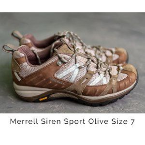Merrell Siren Sport Olive Size 7 Shoes